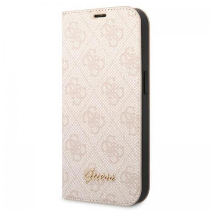 Guess - GUESS iPhone 14 Pro Max Plnboksfodral Vintage Gold Logo - Rosa