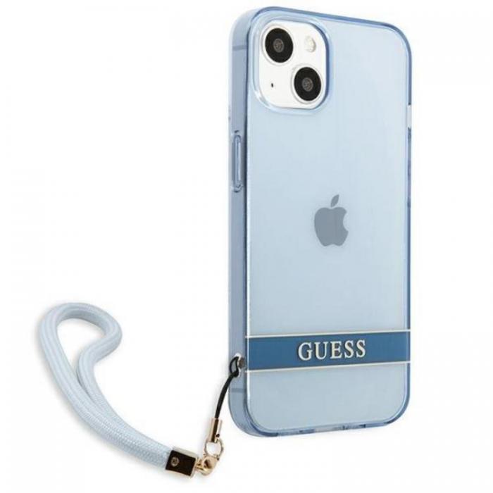 Guess - Guess iPhone 13 Skal Translucent Stap - Bl