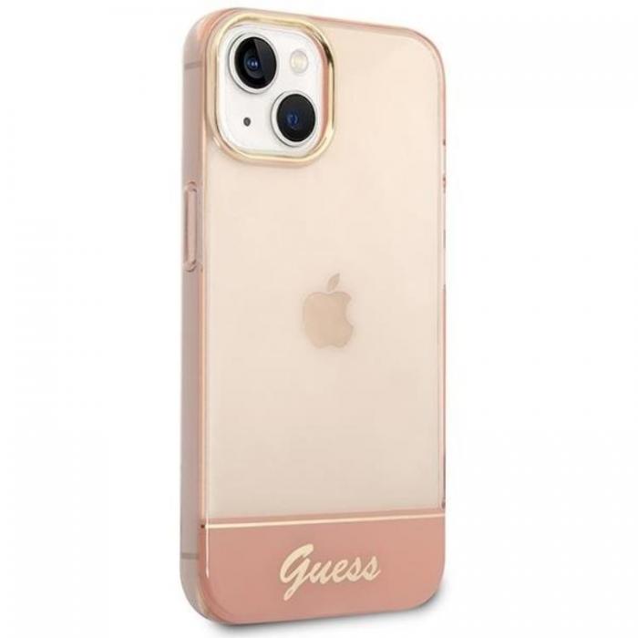 Guess - GUESS iPhone 14 Plus Skal Translucent - Rosa