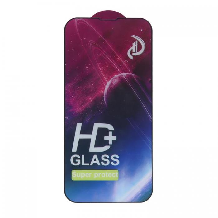 A-One Brand - iPhone 16 Pro Hrdat Glas Skrmskydd 9D - Svart