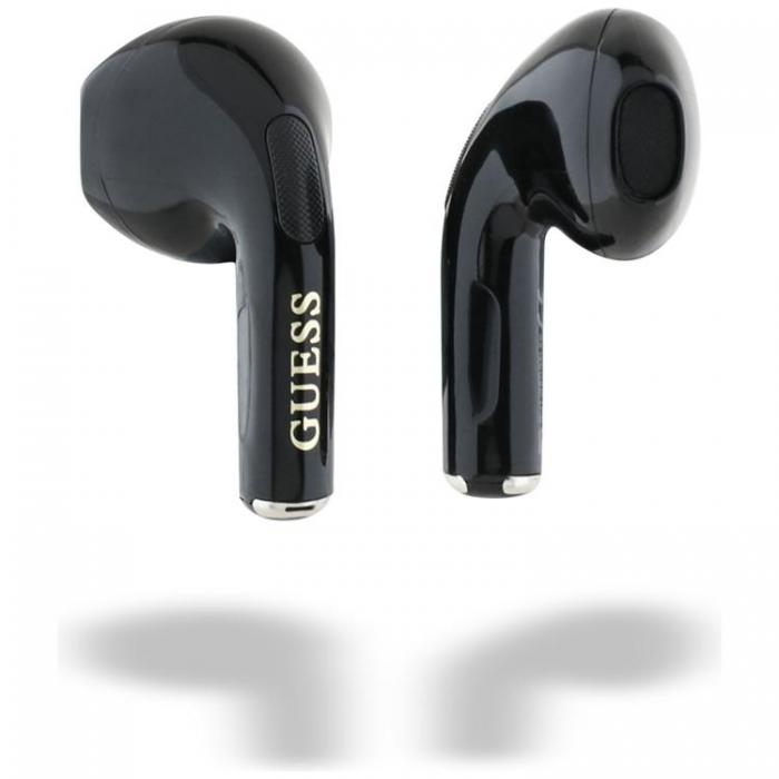 Guess - Guess TWS In-Ear Hrlurar Glossy Effect Egg Shape Printed Logo - Svart