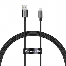 BASEUS - Baseus USB-A/USB-C Kabel 100W 2m Superior Series - Svart