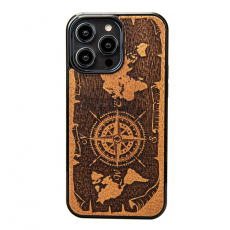 Bewood - Bewood iPhone 15 Pro Max Mobilskal Compass Rose Merbau