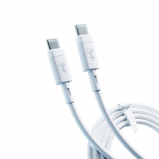 3MK - 3mK USB-C till USB-C kabel 60W 1m HyperSilikon - Vit