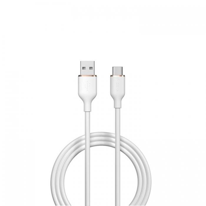 Devia - Devia USB Till USB-C Kabel 2.4A 1.2m Jelly EC629 - Vit