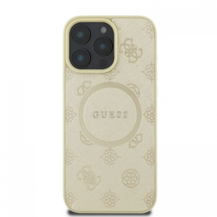 Guess - Guess iPhone 16 Pro Max Mobilskal Magsafe Saffiano Peony Logo