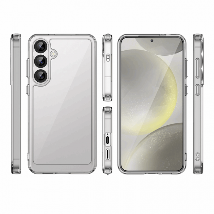 A-One Brand - Galaxy S25 Mobilskal Outer Space med Ram - Transparent