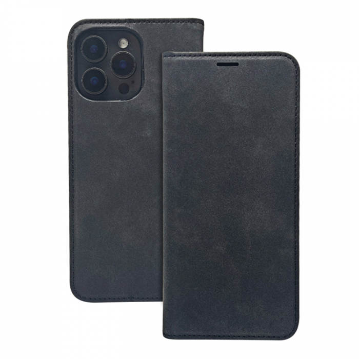 A-One Brand - iPhone 7/8/SE (2020/2022) Plnboksfodral Smart Suede - Svart