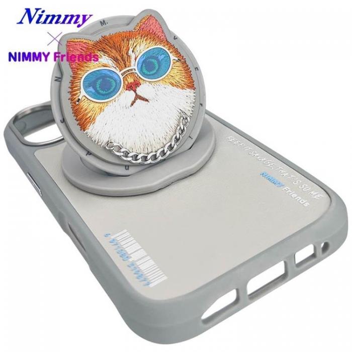 NIMMY - Nimmy iPhone 16 Mobilskal MagSafe Glasses Cool Cat - Gr