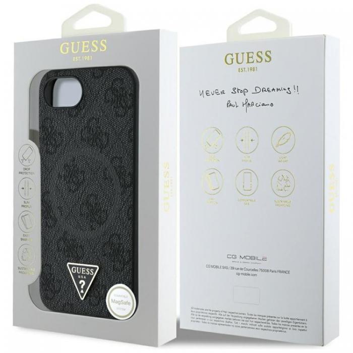 Guess - Guess iPhone 16e Mobilskal MagSafe 4G Ring Triangle Logo