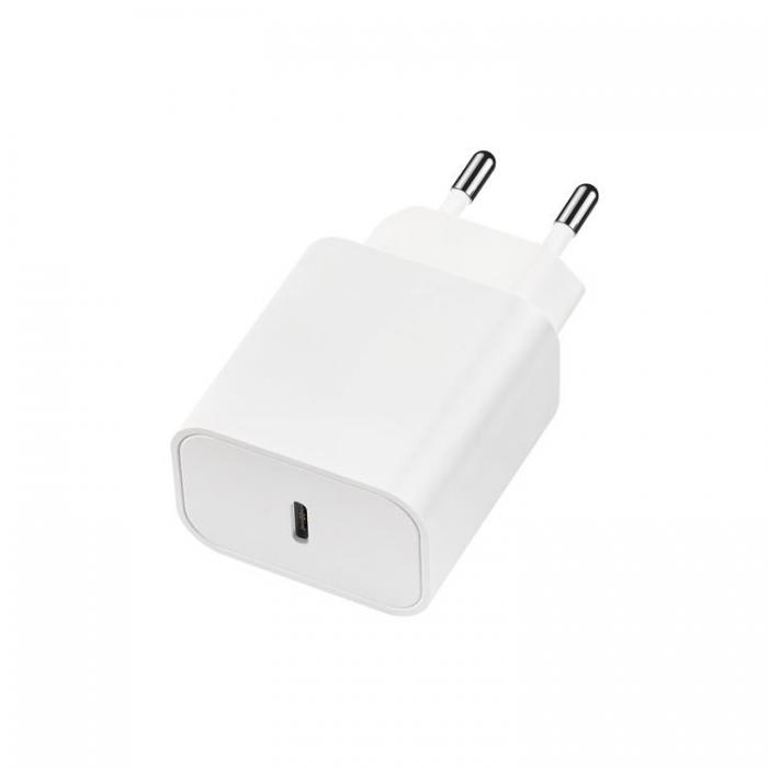 Maxlife - Maxlife Vggladdare 1x USB-C 20W MXTC-06 - Vit