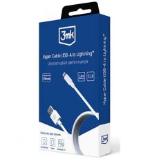 3MK - 3MK Hyper USB-A till Lightning Kabel 12W 1.2m 2.1A - Vit