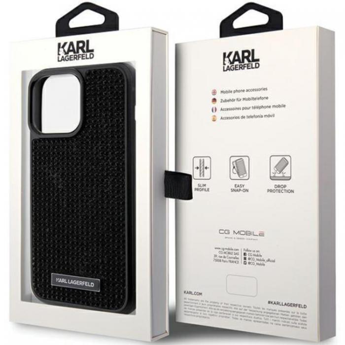 KARL LAGERFELD - KARL LAGERFELD iPhone 15 Pro Max Mobilskal Rhinestone Logo