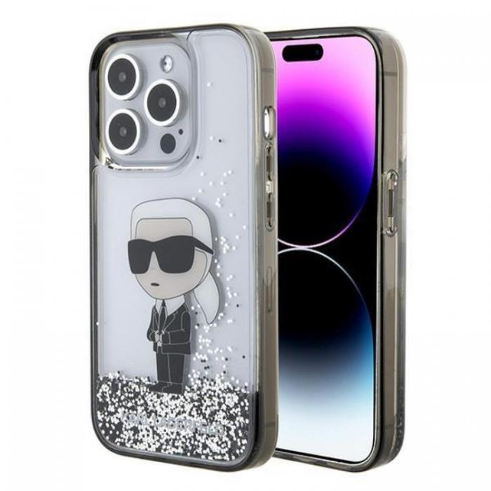 KARL LAGERFELD - Karl Lagerfeld iPhone 15 Pro Mobilskal Liquid Glitter Ikonik