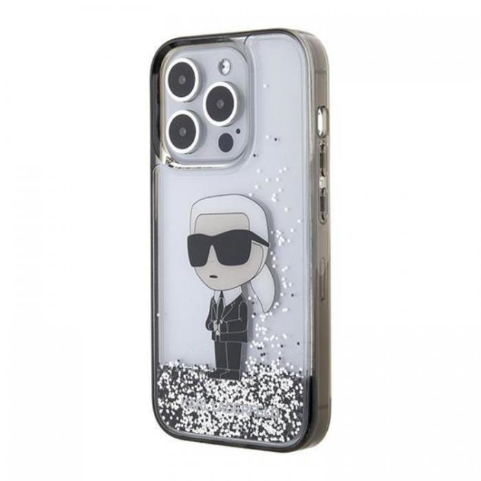 KARL LAGERFELD - Karl Lagerfeld iPhone 15 Pro Mobilskal Liquid Glitter Ikonik