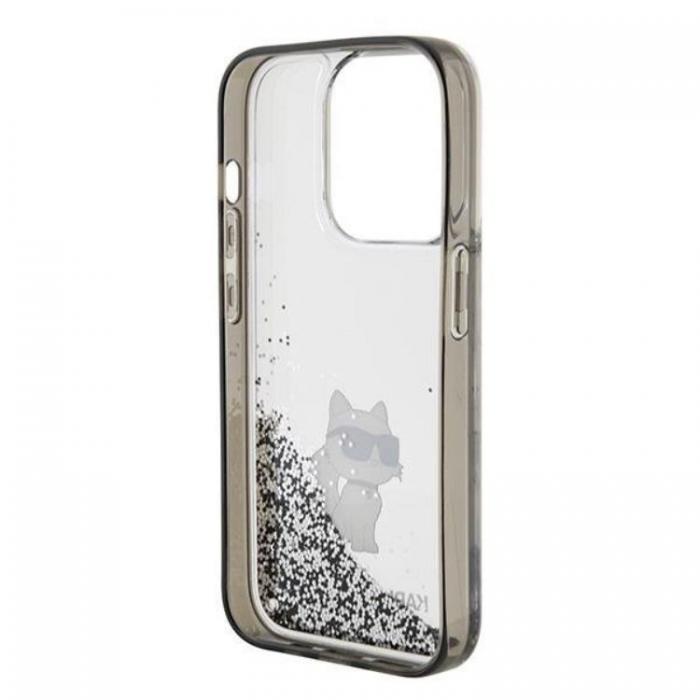 KARL LAGERFELD - KARL LAGERFELD iPhone 15 Pro Mobilskal Liquid Glitter Choupette