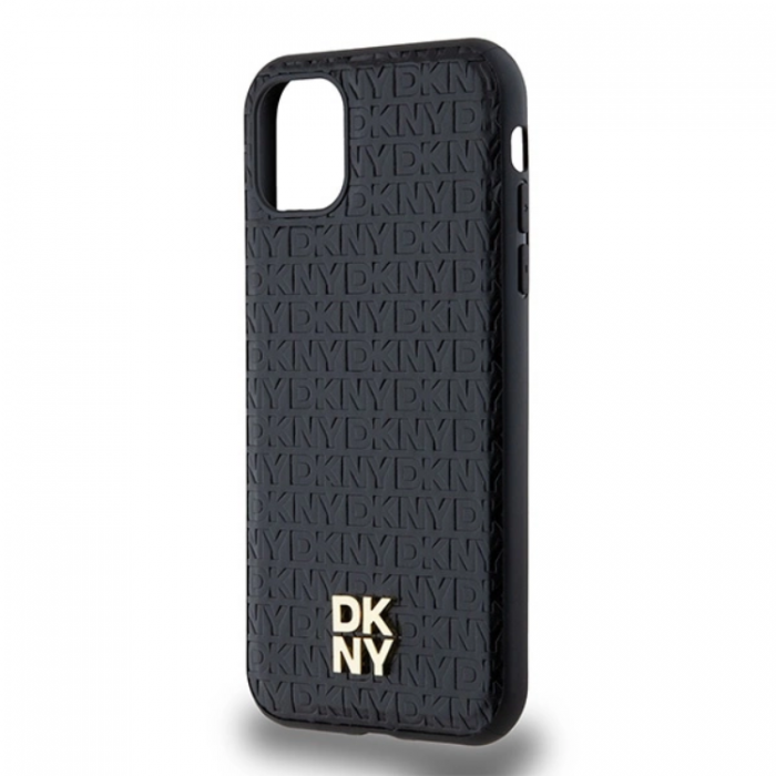 DKNY - DKNY iPhone 11/XR Mobilskal Magsafe Lder Pattern Metal Logo