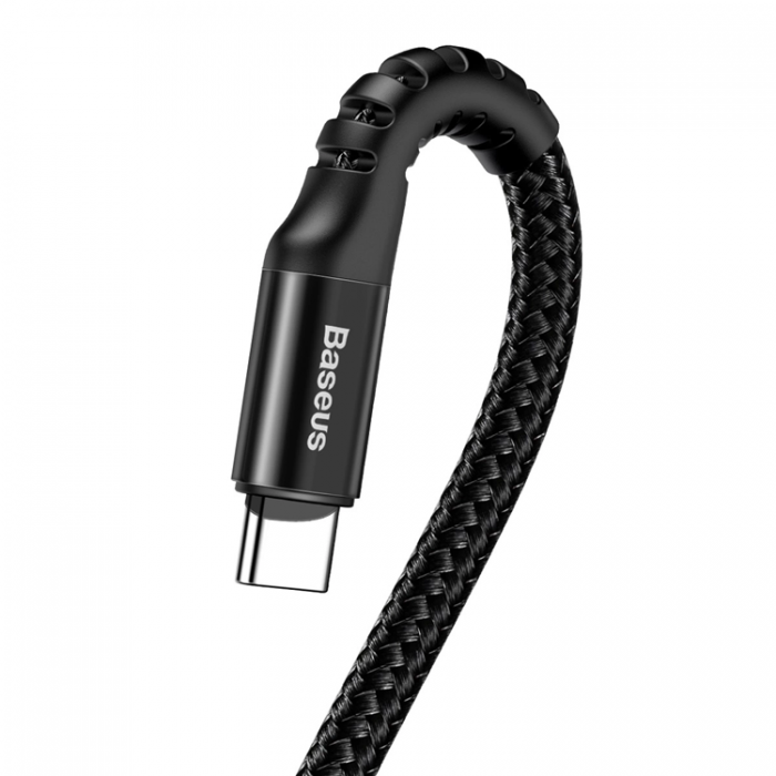 BASEUS - BASEUS USB-C till USB-A kabel 1m Fish Eye - Svart