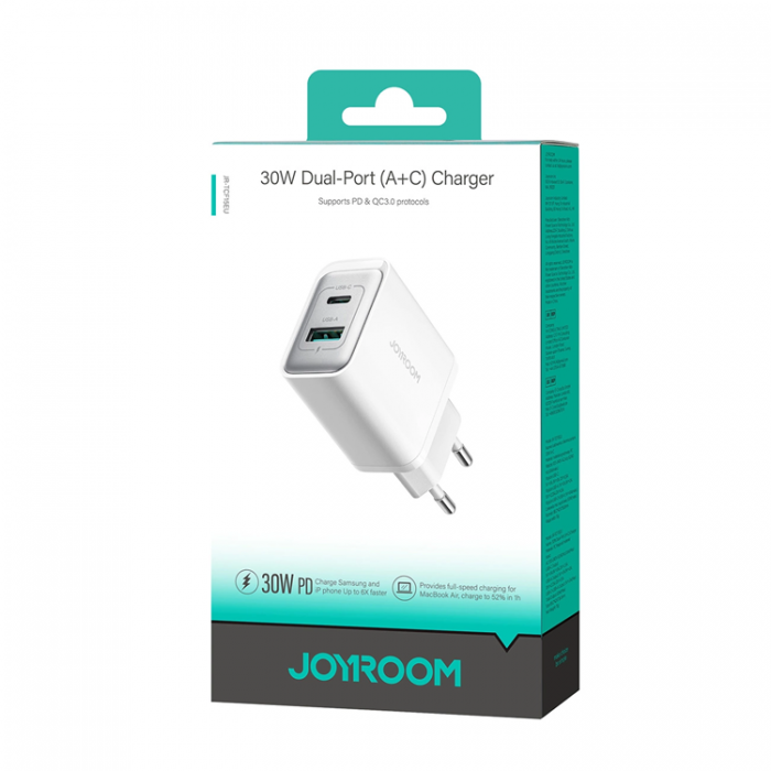 Joyroom - Joyroom JR-TCF15 Snabbladdare 30W USB-C/USB-A-Portar