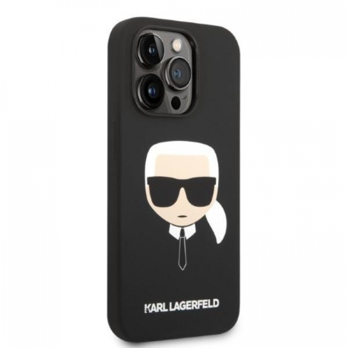 KARL LAGERFELD - Karl Lagerfeld iPhone 14 Pro Max Skal Magsafe Silicone - Svart