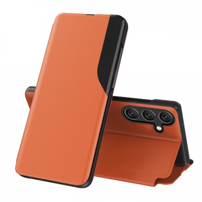 A-One Brand - Galaxy A36 Fodral Eco Lder View Elegant Flap - Orange