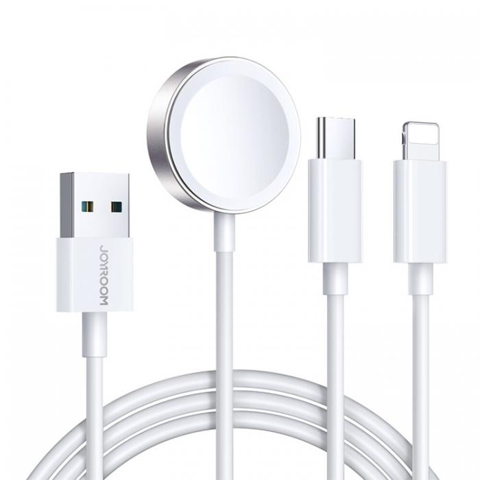 Joyroom - Joyroom 3in1 USB-A till USB-C, Lightning, Apple Watch - 1.2m