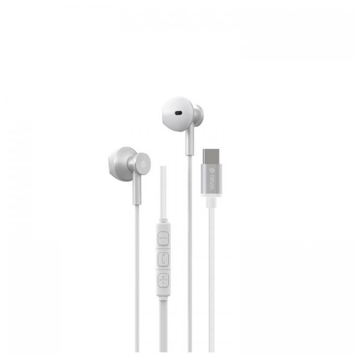 Devia - Devia In-Ear Trdbundna Hrlurar USB-C Smart M2 Digital Metal - Silver