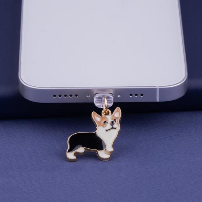 A-One Brand - Hngande Charms HUNDAR fr Mobil (USB-C)