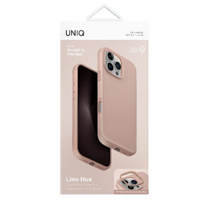 UNIQ - Uniq iPhone 16 Pro Max Mobilskal Magsafe Lino Hue - Rosa