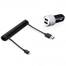 Just Mobile - Just Mobile Highway Micro USB Billaddare dubbla kontakter