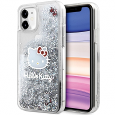 Hello Kitty - Hello Kitty iPhone 11/Xr Mobilskal Liquid Glitter Charms - Silver