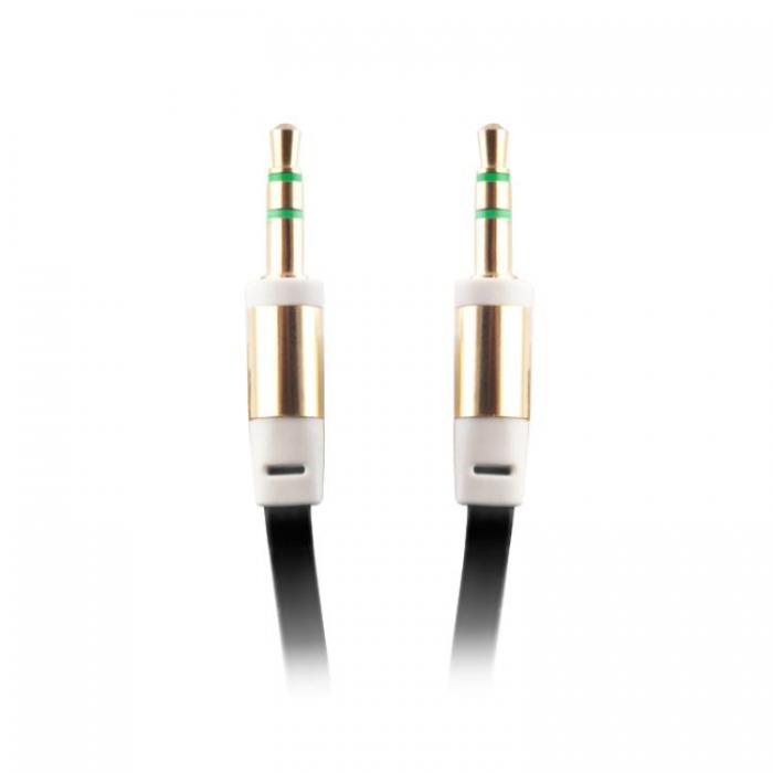 A-One Brand - Audio kabel Jack 3.5mm Till Jack 3.5mm 1m Bulk - Svart