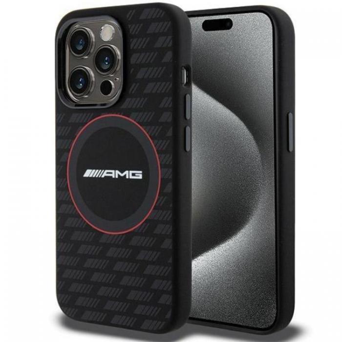 Mercedes - AMG iPhone 15 Pro Max Mobilskal MagSafe Silikon Carbon Pattern