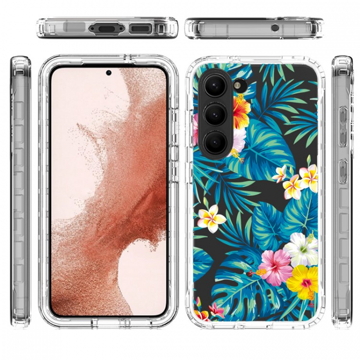 A-One Brand - Galaxy S23 Plus Skal Pattern Printing - Plantain Leaf