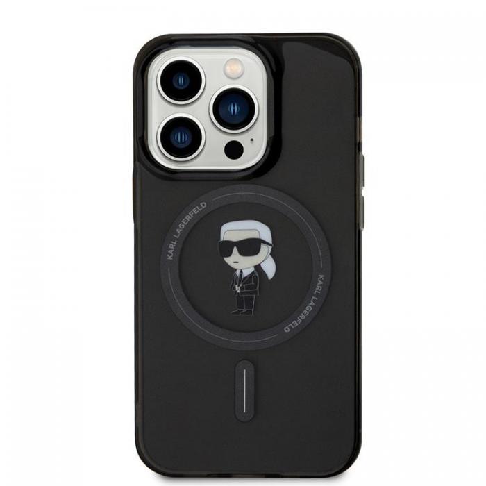 KARL LAGERFELD - Karl Lagerfeld iPhone 15 Pro Mobilskal Magsafe IML Ikonik - Svart