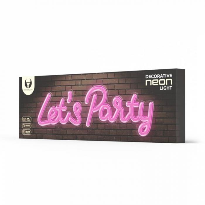 Forever Light - Forever Light LED Neon PLEXI LET'S PARTY FPNE20 - Rosa