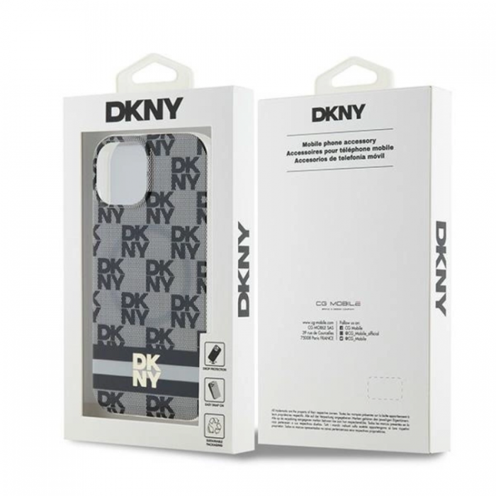 DKNY - DKNY iPhone 15/14 Plus Mobilskal Magsafe IML Checkered Mono