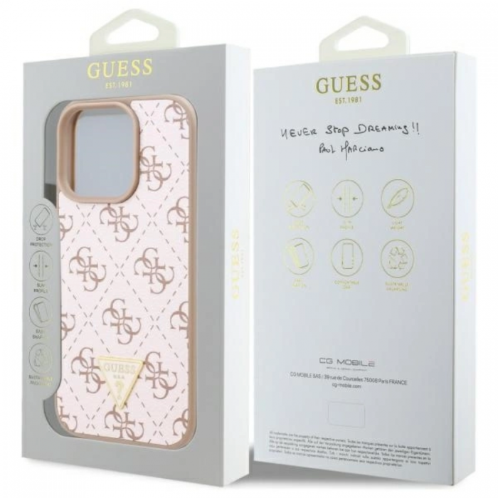 Guess - Guess iPhone 16 Pro Max Mobilskal 4G Triangle - Vit