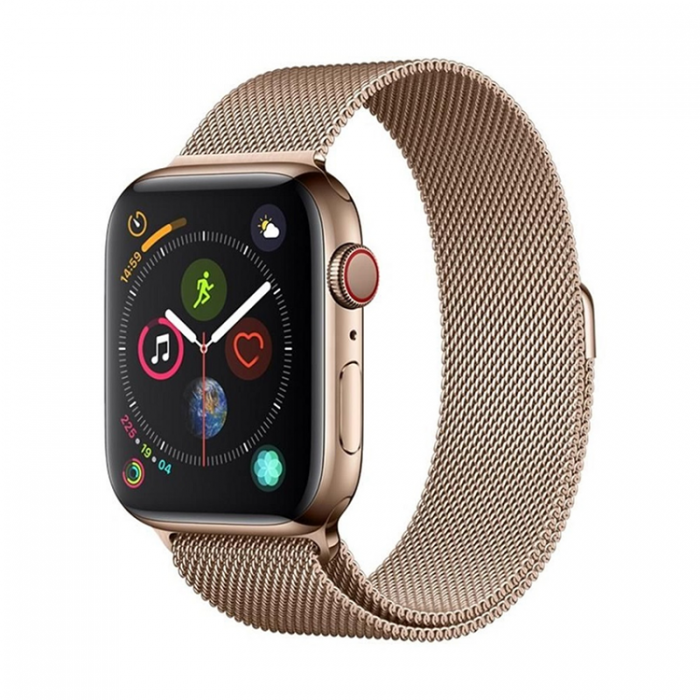 Devia - Devia Apple Watch (38/40/41mm) Armband Milanese - Guld