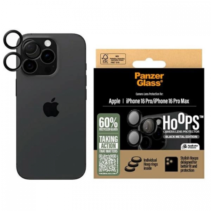 PanzerGlass - PanzerGlass iPhone 16 Pro/16 Pro Max Kameralinsskydd Hrdat Glas