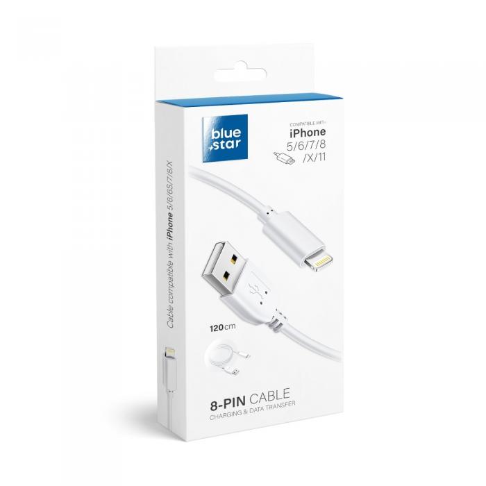 Blue Star - Blue Star USB-A till Lightning kabel 1.2m