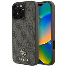 Guess - Guess iPhone 16 Pro Mobilskal MagSafe HC PU 4G Small Classic - Brun