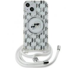 KARL LAGERFELD - Karl Lagerfeld iPhone 15/14/13 Mobilskal MagSafe IML Crossbody - Transparent