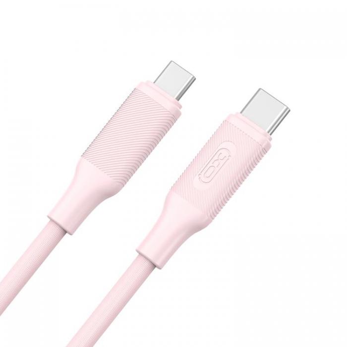 XO - XO USB-C Till USB-C 60W Kabel 1m PD Q265B - Rosa