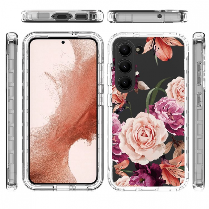 A-One Brand - Galaxy S23 Plus Skal Pattern Printing - Lila Flower