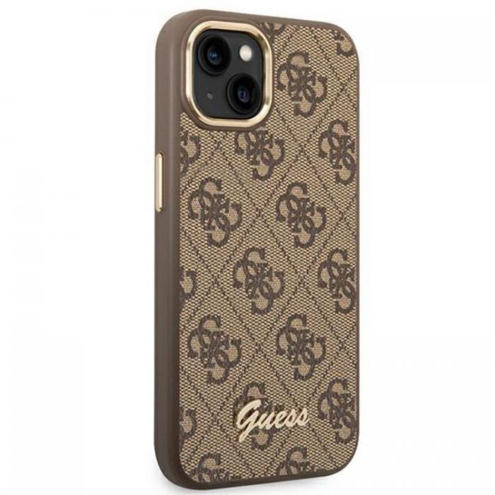 Guess - GUESS iPhone 14 Skal Vintage Gold Logo - Brun