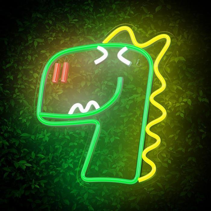 Forever Light - Forever Light LED Neon PLEXI JURASSIC DINO FLNJ02 - Grn