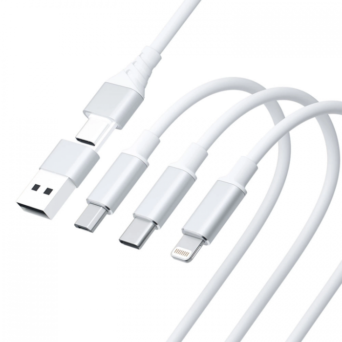 3MK - 3mk 3in1 USB-A till USB-C, Lightning, microUSB kabel 1.5m