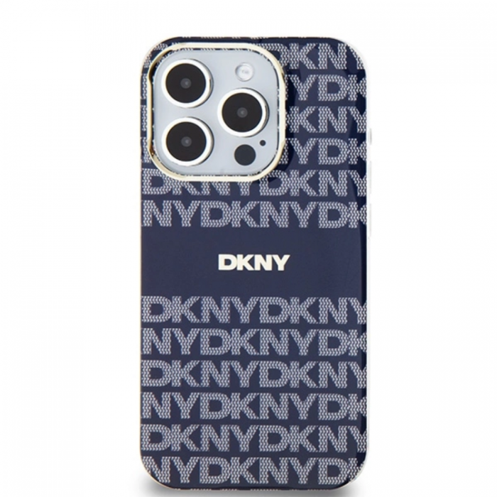 DKNY - DKNY iPhone 15 Pro Max Mobilskal Magsafe IML Mono & Stripe - Bl