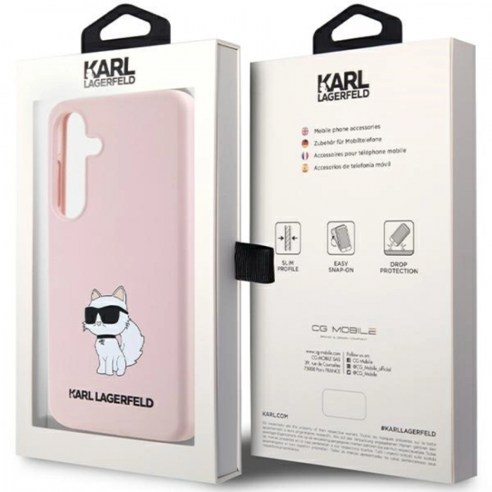 KARL LAGERFELD - Karl Lagerfeld Galaxy S24 Plus Mobilskal Silikon Choupette - Rosa